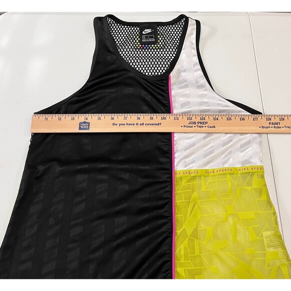 Nike Women's Sportswear Mesh Tank Top Black Yellow White Pink Size M - Picture 8 of 11